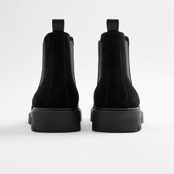 ZARA SPLIT LEATHER ANKLE BOOTS - Picture 4 of 6